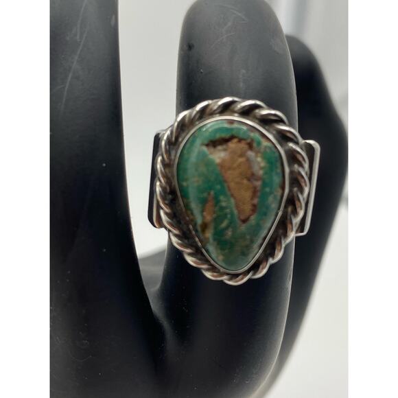 Sterling Silver Old Natural‎ Turquoise Ring - Picture 1 of 3